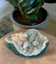 Load image into Gallery viewer, Large Green Apophyllite, Stilbite on Chalcedony