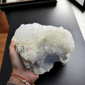 Coral White Chalcedony with Apophyllite