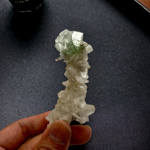 Disco ball Green Apophyllite with Stilbite