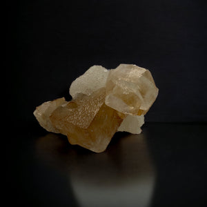 Calcite on Druzy Chalcedony