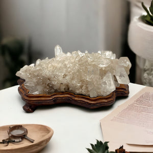 Himalayan Quartz with wooden stand