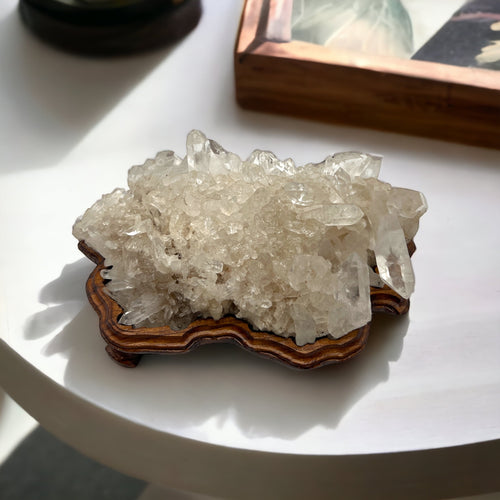 Himalayan Quartz with wooden stand