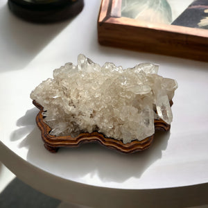 Himalayan Quartz with wooden stand