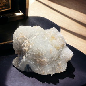 Large Anandalite Quartz with Stilbite