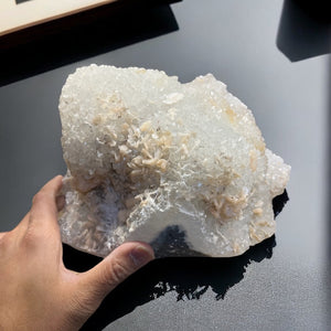 Large Anandalite Quartz with Stilbite