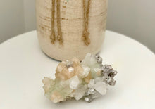 Load image into Gallery viewer, Green Apophyllite, Stilbite on Chalcedony