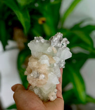 Load image into Gallery viewer, Green Apophyllite, Stilbite on Chalcedony