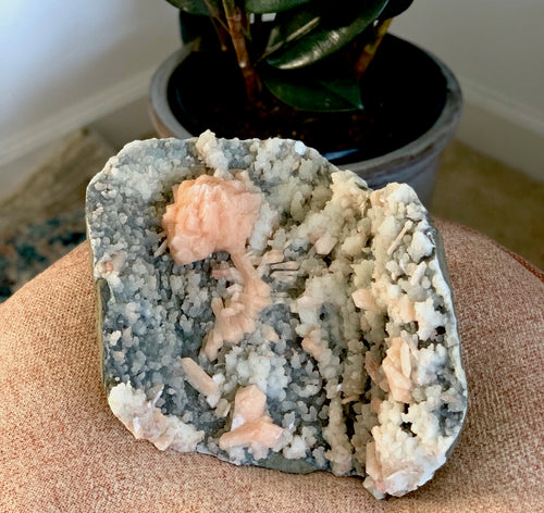 Large Stilbite and Chalcedony Piece