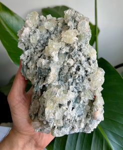 Green Apophyllite on Chalcedony
