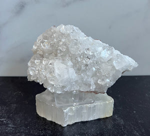 Clear and Pink Apophyllite Double sided
